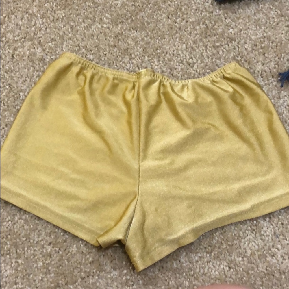 Gold booty shorts